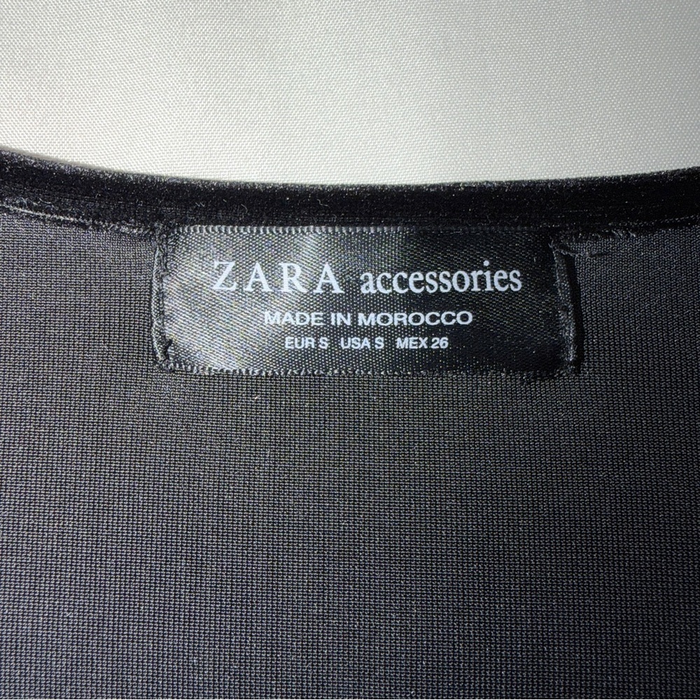 Zara Black velvet batwing sleeve bodysuit - Picture 7 of 9